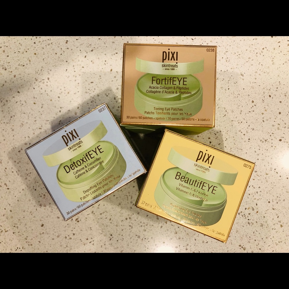 Pixi Bundle 3 tipes of DetoxifEYE Eye Patches New In Packaging